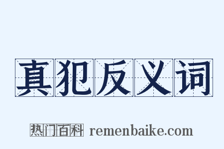 真犯反义词是什么意思的图片